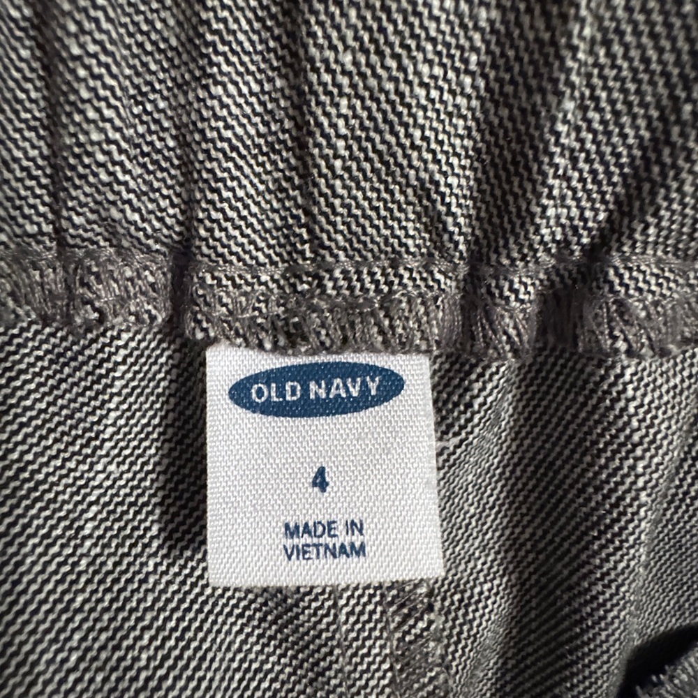 Old Navy Gray Patterned Pants with Cord Detail - Picture 4 of 8